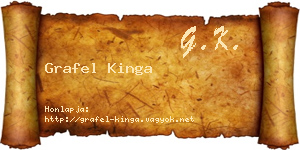 Grafel Kinga névjegykártya